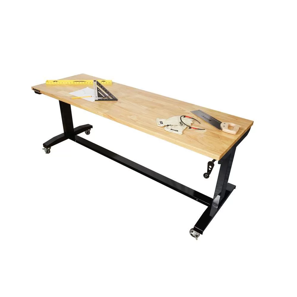 Husky HOLT72XDB11 72 in. Adjustable Height Work Table