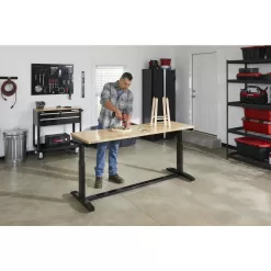 Husky HOLT72XDB11 72 in. Adjustable Height Work Table