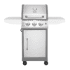 Royal Gourmet GG3001S Stainless Steel 3-Burner Propane Gas Grill, 25,500 BTU Cabinet Style Cas Grill with Side Tables