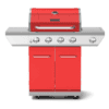 Nexgrill 720-0830HR 4-Burner Propane Gas Grill in Red with Side Burner