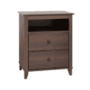 Prepac Yaletown Traditional 2-Drawer Tall Nightstand Side Table, Espresso, EDNH-1202-1