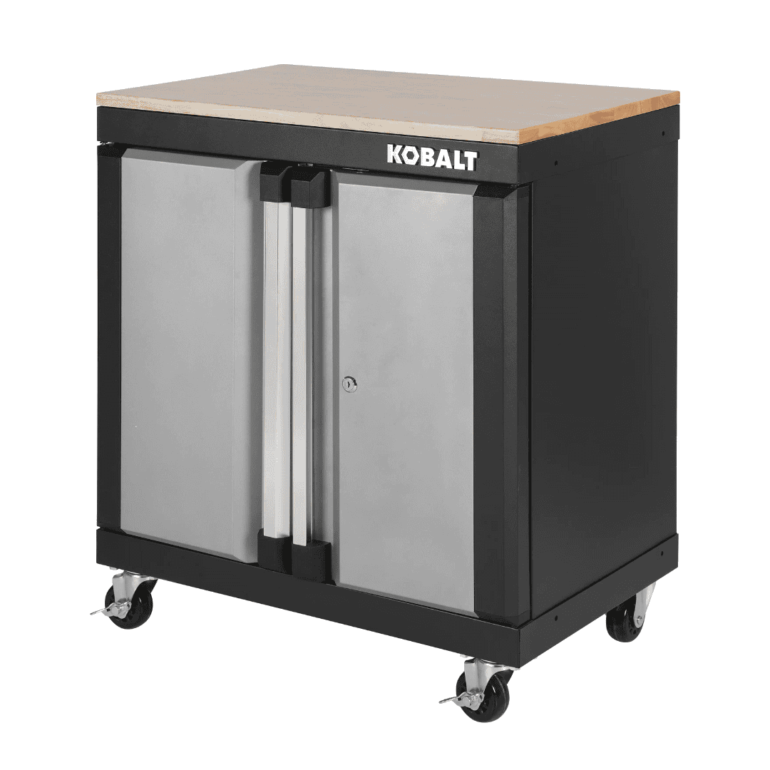 Kobalt Steel Freestanding Garage Cabinet in Silver (28-in W x 32.8-in H x 18.5-in D)