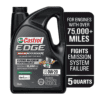 Castrol EDGE High Mileage 0W-20 Advanced Full Synthetic Motor Oil, 5 Quarts