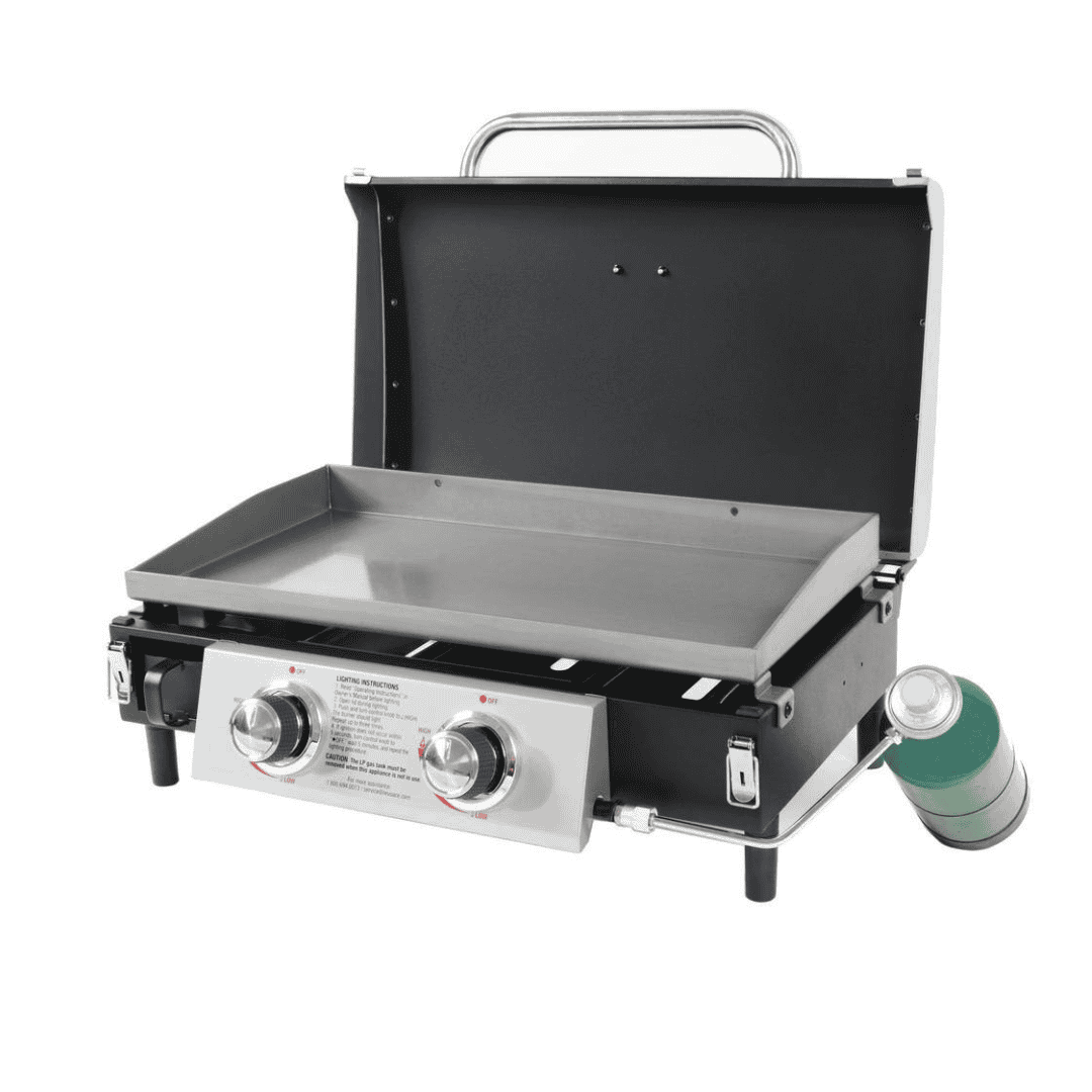 Razor GGT2131M 2-Burner Portable LP Gas Griddle with Lid in Black