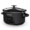 BLACK+DECKER 7-Quart Digital Slow Cooker with Chalkboard Surface, Slate, SCD4007