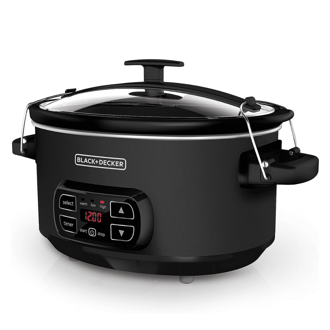 BLACK+DECKER 7-Quart Digital Slow Cooker with Chalkboard Surface, Slate, SCD4007