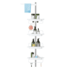 ALLZONE Rustproof Shower Caddy Corner for Bathroom, 56 to 114 Inch, White