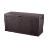 Keter Comfy Outdoor Storage 46-in L x 17.6-in 71-Gallons Brown Durable Plastic Deck Box