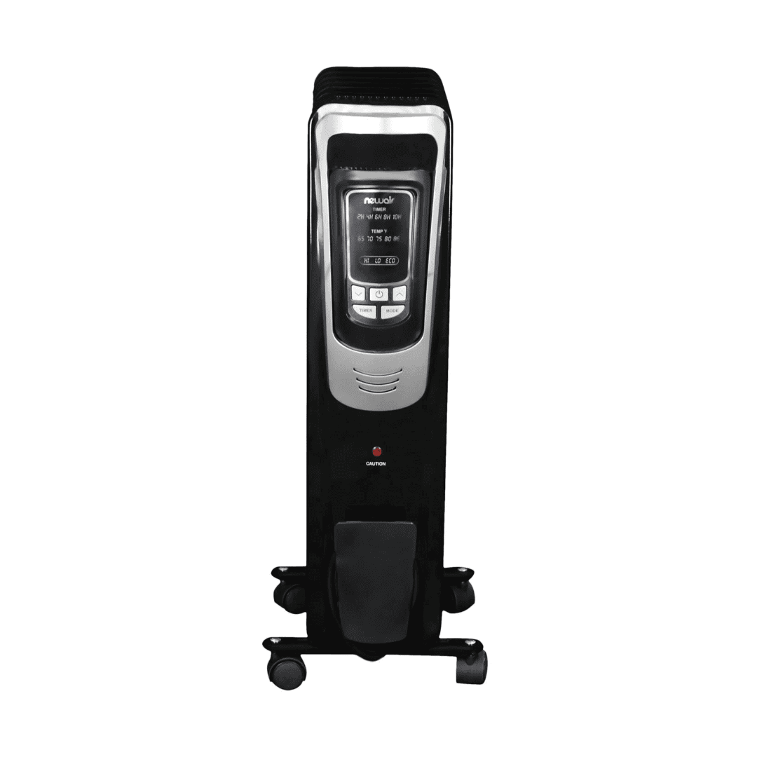 NewAir Up to 1500-Watt Oil-filled Radiant Tower Indoor Electric Space Heater with Thermostat and Remote Included