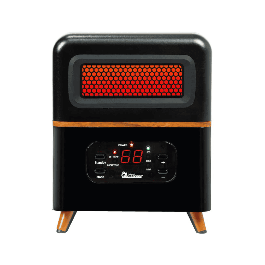 Dr. Infrared Heater Up to 1500-Watt Infrared Quartz Cabinet Indoor Electric Space Heater with Thermostat and Remote Included