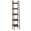 VASAGLE Bookshelf, 5-Tier Narrow Book Shelf, Bookcase for Home Office, Living Room, Bedroom, Kitchen, Rustic Brown and Black ULLS109B01