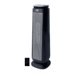 SPT Up to 1500-Watt Ceramic Tower Indoor Electric Space Heater with Thermostat and Remote Included