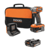 RIDGID R8723K-AC8400802 18V SubCompact Brushless Cordless Impact Driver Kit with 2.0 Ah Battery, Charger, and Extra 2.0 Ah Battery