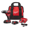 Milwaukee 2606-22CT M18 18V Lithium-Ion Cordless 1/2 in. Drill Driver Kit w/(2) 1.5Ah Batteries, Charger, Soft Case