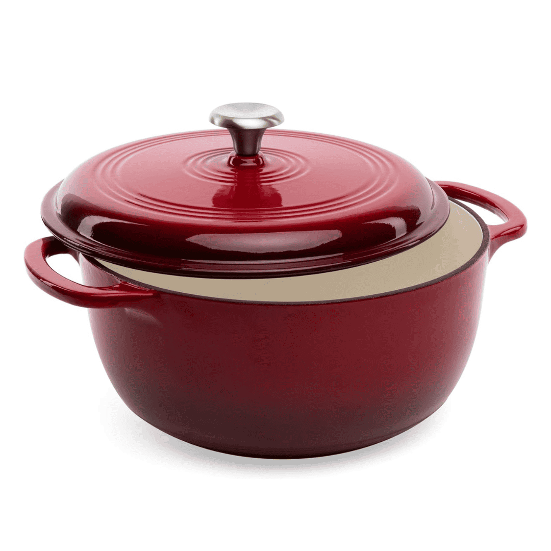Best Choice Products 6qt Ceramic Non-Stick Heavy-Duty Cast Iron Dutch Oven w/Enamel Coating, Red
