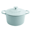 MARTHA STEWART Gatwick 7 QT Enamel Cast Iron Dutch Oven, Martha Blue