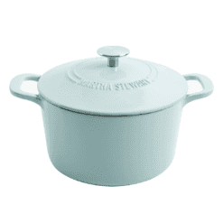MARTHA STEWART Gatwick 7 QT Enamel Cast Iron Dutch Oven, Martha Blue