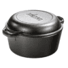 Lodge Cast Iron Serving Pot Cast Iron Double Dutch Oven, 5-Quart