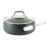 All-Clad HA1 Hard Anodized Nonstick SaucePan 2.5 Quart Induction Oven Broiler Safe 500F, Lid Safe 350F Pots and Pans, Cookware Black