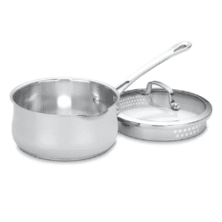 Cuisinart 419-18P 2-Quart Pour Saucepan with Cover Contour Cookware, Stainless Steel