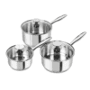 MICHELANGELO Stainless Steel Saucepan Set with Lids 1QT & 2QT & 3QT
