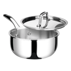 Duxtop Whole-Clad Tri-Ply Stainless Steel Saucepan with Lid, 3 Quart, Kitchen Induction Cookware