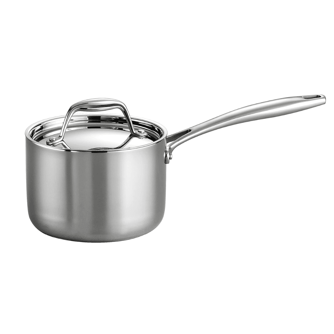 Tramontina Covered Sauce Pan Stainless Steel Tri-Ply Clad 1.5-Quart, 80116/021DS