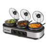 Triple Slow Cooker, 3×1.5 QT Buffet Servers and Warmers, 3 Pots Buffet Slow Cooker