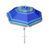 AMMSUN 7ft Heavy Duty High Wind Beach Umbrella Parasols with sand anchor & Tilt Sun Shelter, UV 50+ Protection Outdoor Sunshade Umbrellas Carry Bag for Patio Garden Pool Backyard Stripe Blue