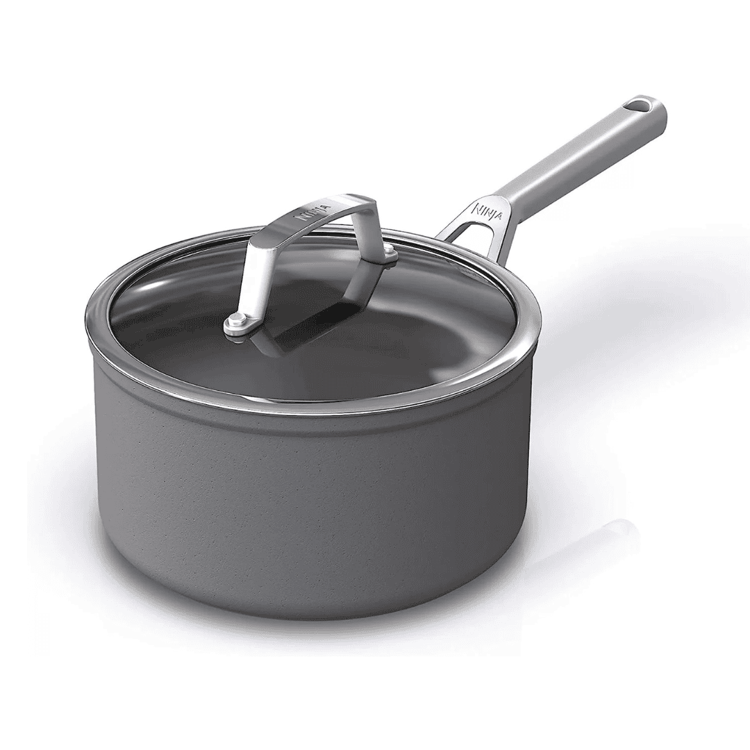 Ninja C30235 Foodi NeverStick Premium 3.5-Quart Saucepan, Slate Grey