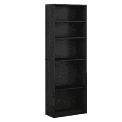 FURINNO JAYA Simply Home 5-Shelf Bookcase, 5-Tier, Black