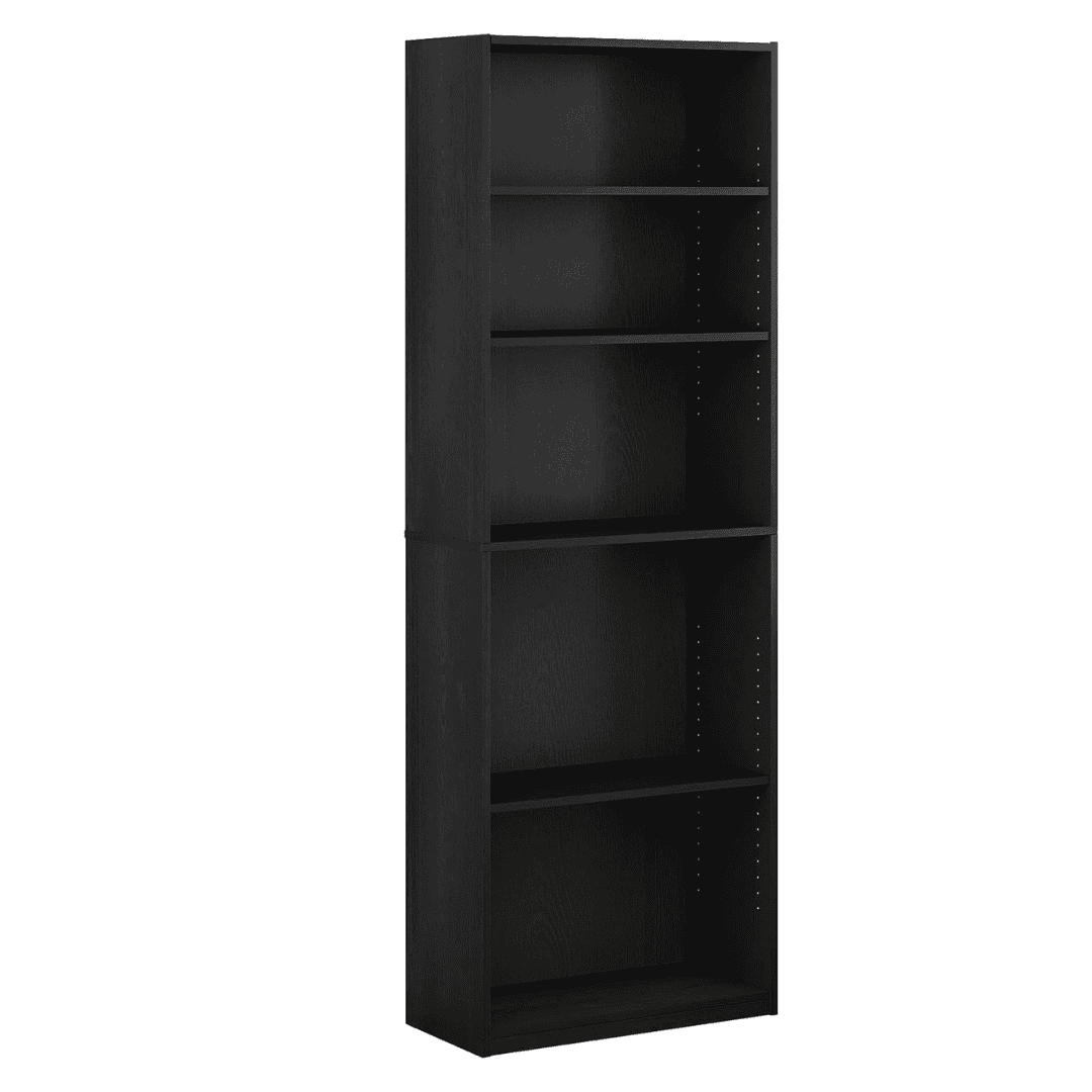 FURINNO JAYA Simply Home 5-Shelf Bookcase, 5-Tier, Black