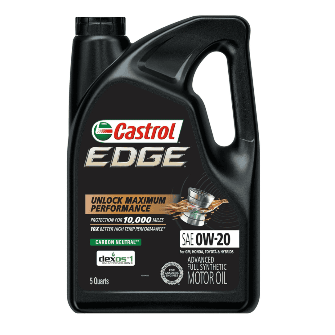 Castrol Edge 0W-20 Advanced Full Synthetic Motor Oil, 5 Quarts