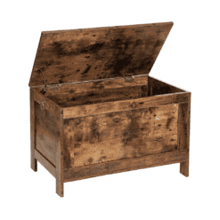 HOOBRO Storage Chest, Retro Toy Box Organizer with Safety Hinge, Rustic Brown BF75CW01G1