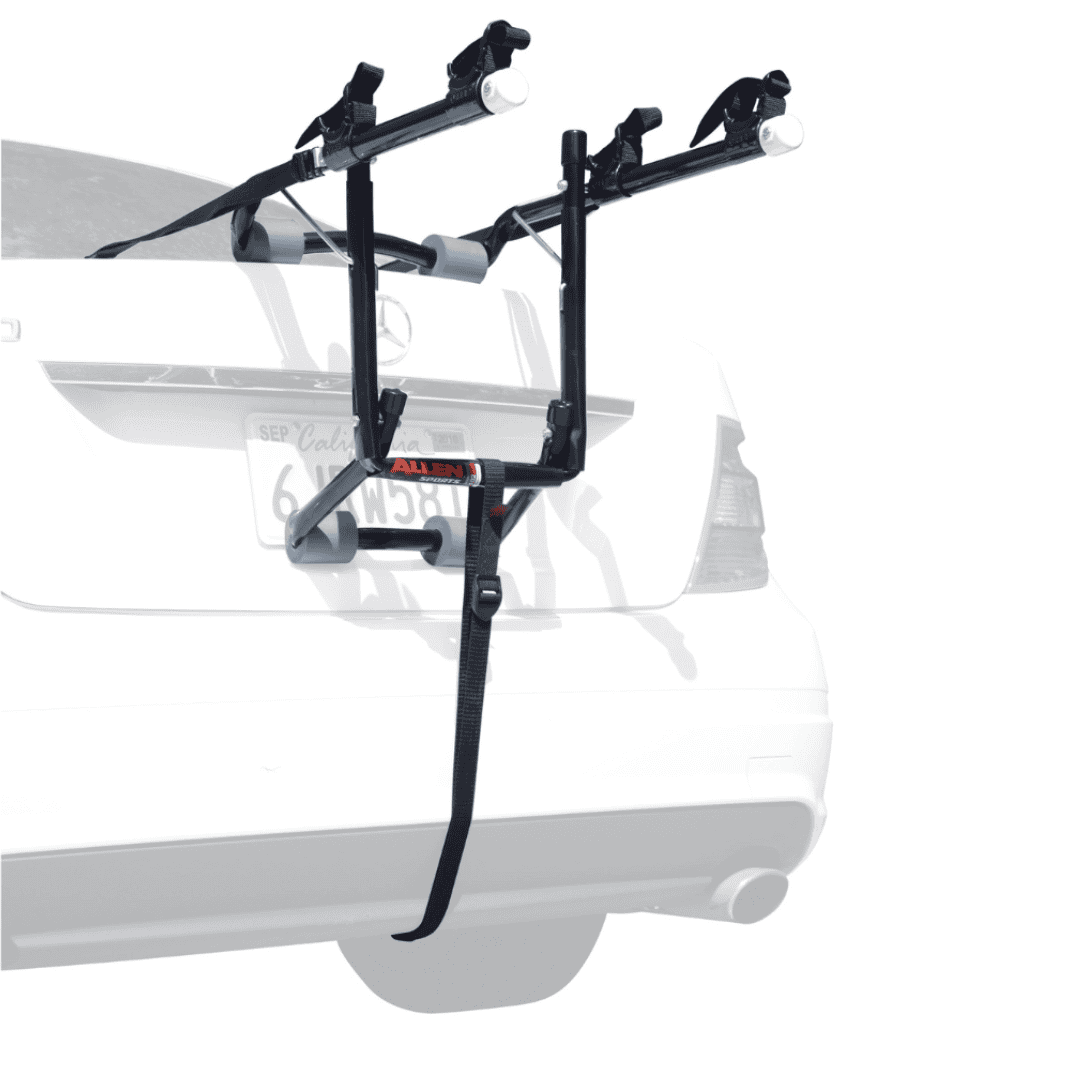 Allen Sports Deluxe 2-Bike Trunk Mount Rack, Model 102DB, Black/ Silver, 23 x 15 x 4 inches