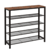 VASAGLE INDESTIC Shoe Rack, Shoe Organizer for Closet with 4 Mesh Shelves and Large Top for Bags ULBS015B03
