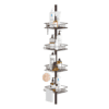 SEIRIONE Tension Corner Shower Pole Caddy, Rustproof Stainless Steel, Oil Bronze