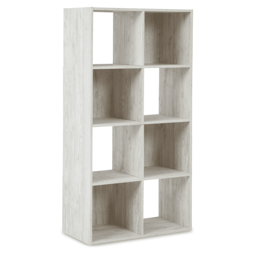 Signature Design by Ashley Paxberry Coastal 8 Cube Storage Organizer or Bookcase, Whitewash