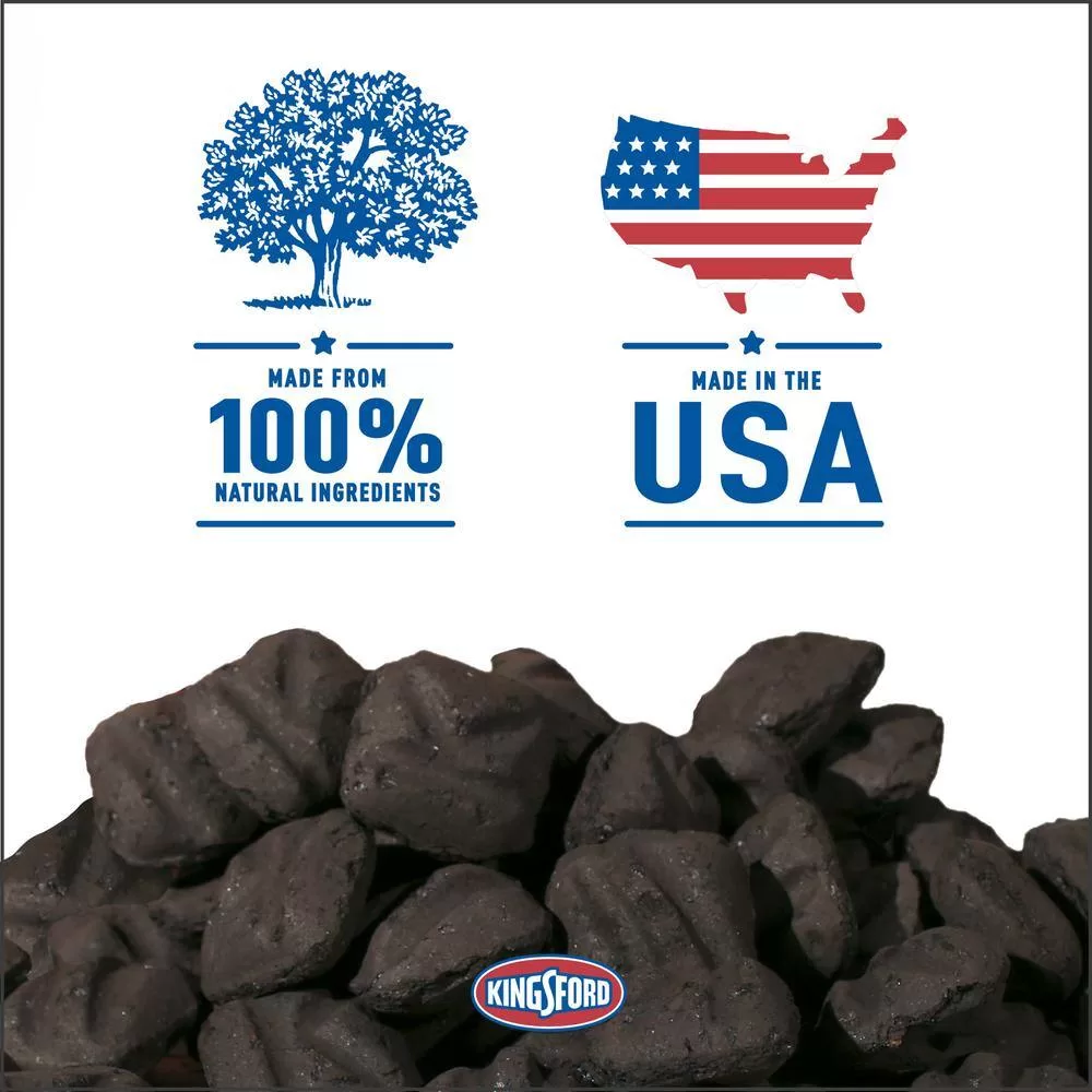 Kingsford B-322986025-2 16 lbs. Original BBQ Charcoal Briquettes with Blazer Charcoal Grill in Black (2-Pack)