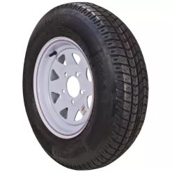 LOADSTAR 3S640 ST205/75D-15 K550 BIAS 1820 lb. Load Capacity White with Stripe 15 in. Bias Tire and Wheel Assembly