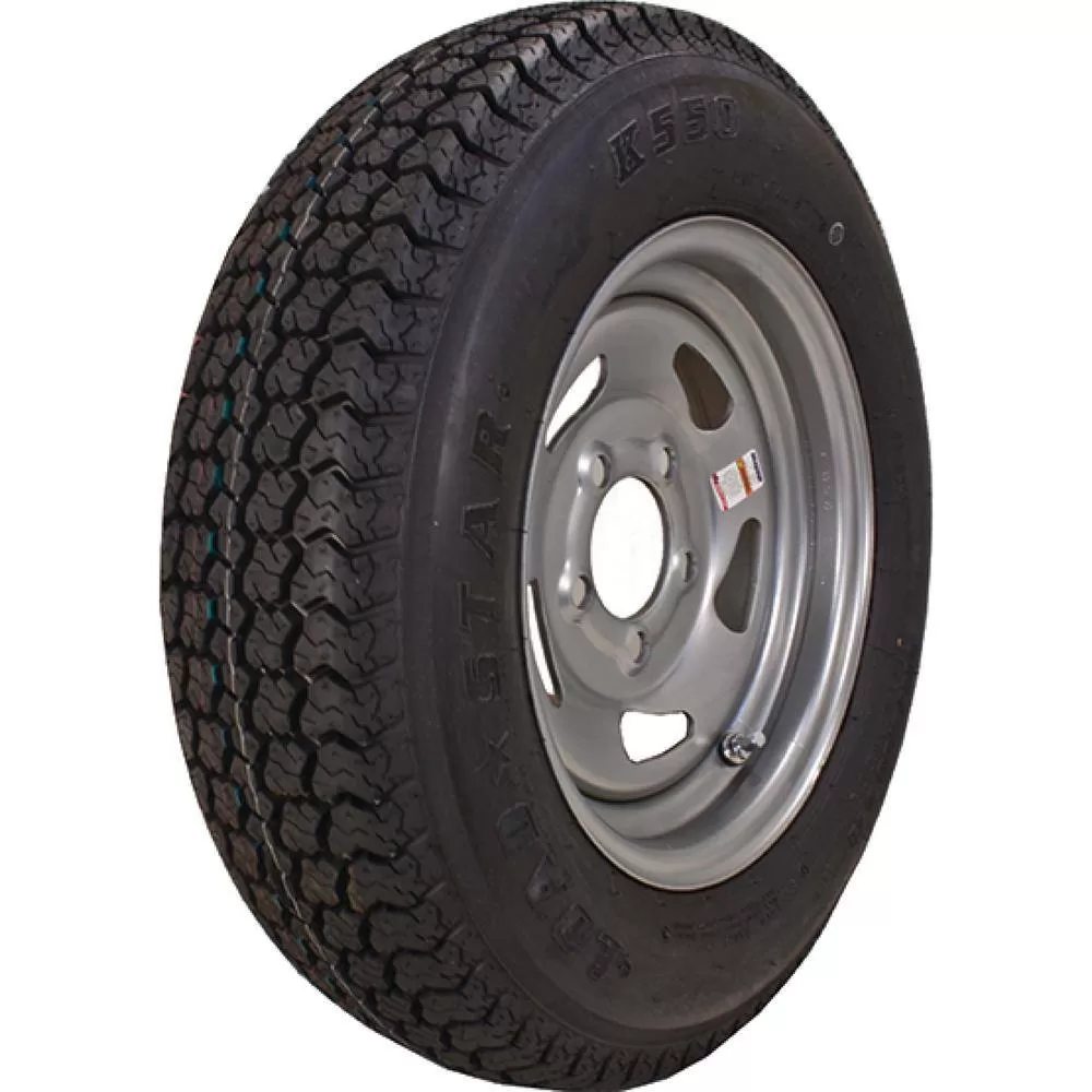 LOADSTAR 3S967 ST175/80D-13 K550 BIAS 1360 lb. Load Capacity Silver 13 in. Bias Tire and Wheel Assembly