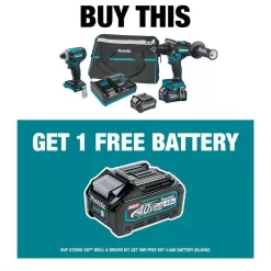 Makita GT200D-BL4040 40V Max XGT Brushless Cordless 2-Pc. Combo Kit 2.5Ah with bonus 40V Max XGT 4.0Ah Battery