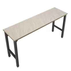 Manhattan Comfort 6GMC-CH Fortress 72.4 in. W x 20.5 in. D Steel Workbench Table in Charcoal Grey