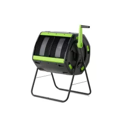 Maze RSI-MCT-180-CT 48 Gal. Geared 2 Compartment Compost Tumbler with Compost Cart