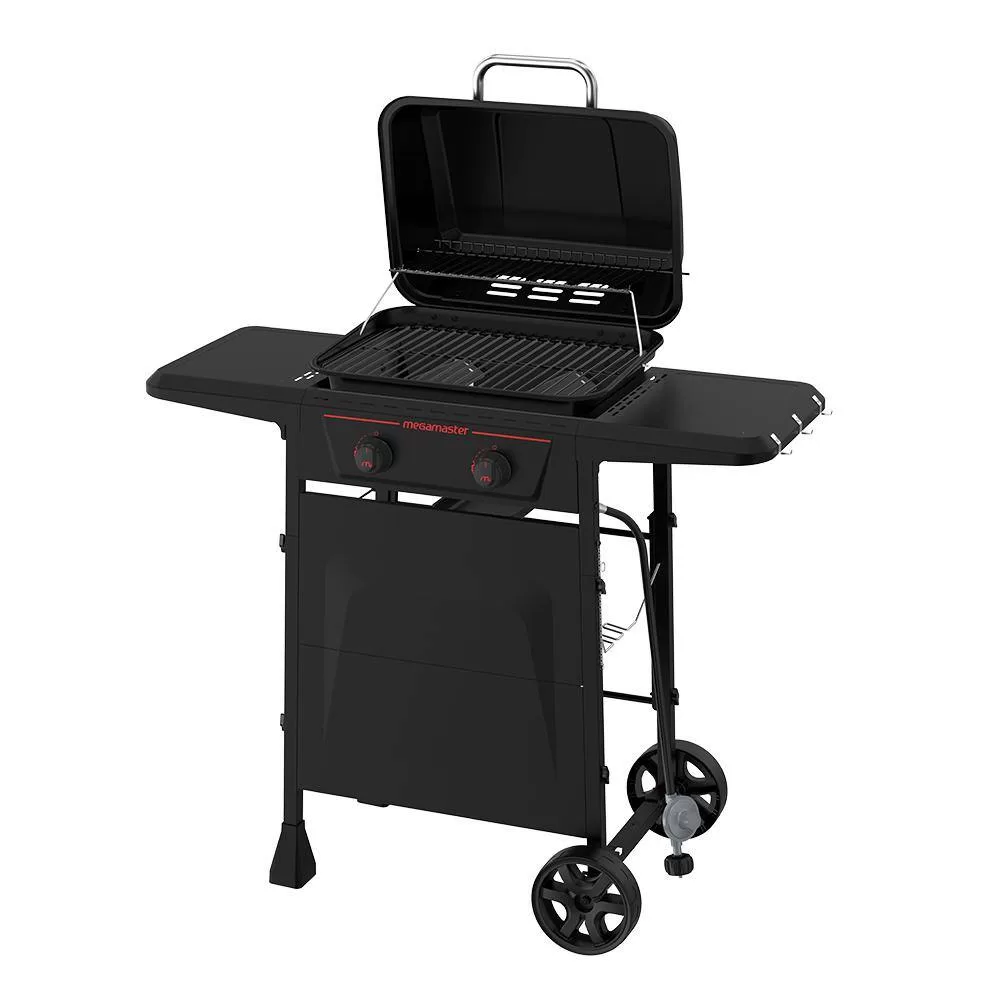 Megamaster 720-1065 Megamaster 2-Burner Propane Gas Grill in Black
