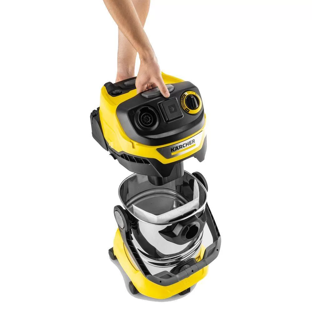 Karcher 1.628-375.0 WD 6 P S Multi-Purpose 8 Gal. Wet-Dry Vacuum Cleaner with Attachments, Blower Feature and Space-Saving Design 1800-Watt