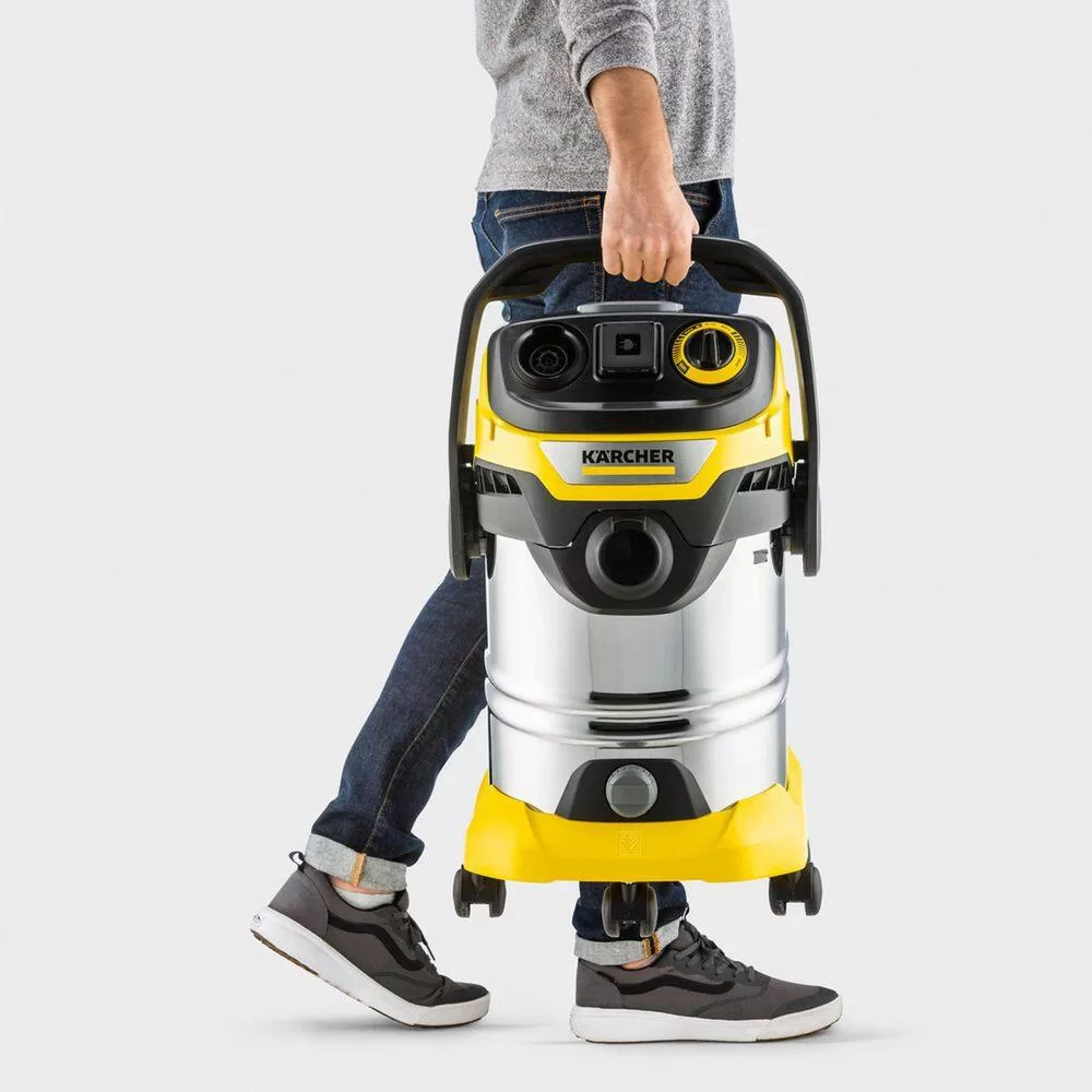 Karcher 1.628-375.0 WD 6 P S Multi-Purpose 8 Gal. Wet-Dry Vacuum Cleaner with Attachments, Blower Feature and Space-Saving Design 1800-Watt