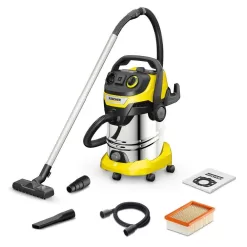 Karcher 1.628-375.0 WD 6 P S Multi-Purpose 8 Gal. Wet-Dry Vacuum Cleaner with Attachments, Blower Feature and Space-Saving Design 1800-Watt