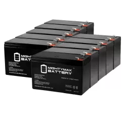 MIGHTY MAX BATTERY MAX3428993 12 Volt 7ah Rechargeable Battery with F1 (.187) Terminals - 10 Pack"