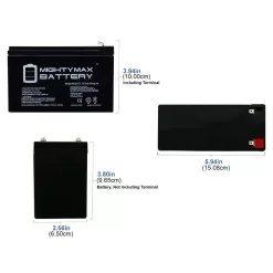MIGHTY MAX BATTERY MAX3430380 12V 8Ah Fire Alarm Battery Replaces 12V 8Ah ELK-1280 - 10 Pack